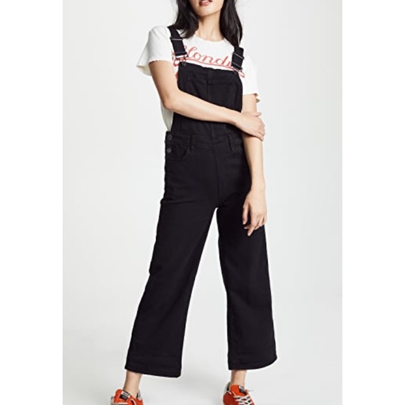 PAIGE Nellie Black Denim Overalls NWOT - Picture 12 of 14